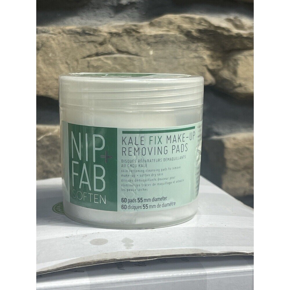 Nip + Fab Kale Fix Makeup Removing Pads Skin Softening Watercress Extract 60 Ct